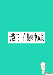 2019春七年级道德与法治下册 专题三 在集体中成长习题课件 新人教版