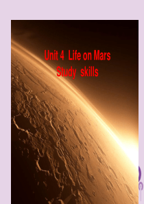 2019春九年级英语下册 Unit 4 Life on Mars（第4课时）2 Study skil