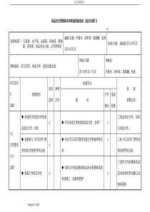 食品安全管理体系审核通用检查表(适合各部门)