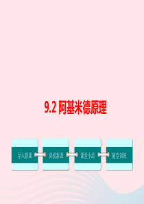 2019春八年级物理下册 9.2 阿基米德原理课件 （新版）粤教沪版