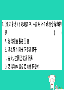 2019春八年级物理全册 第十一章 第二节 看不见的运动习题课件 （新版）沪科版