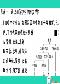 2019春八年级生物下册 专题十二 认识和保护生物多样性习题课件 （新版）新人教版