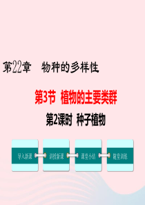 2019春八年级生物下册 第7单元 第22章 第3节 植物的主要类群（第2课时 种子植物）课件 （新
