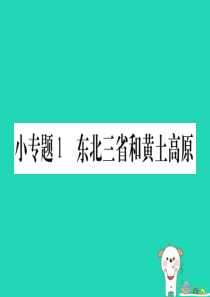 2019春八年级地理下册 小专题1 东北三省和黄土高原习题课件 （新版）商务星球版