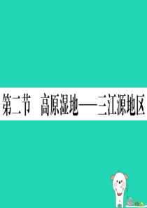 2019春八年级地理下册 第九章 第二节 高原湿地 三江源地区习题课件 （新版）新人教版