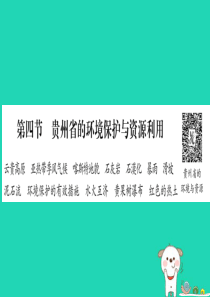 2019春八年级地理下册 第8章 第4节 贵州省的环境保护与资源利用习题课件 （新版）湘教版