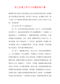 员工认真工作个人长篇总结5篇