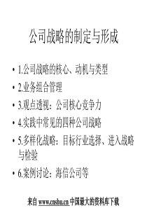 战略管理公司战略的制定与形成(PPT34页)