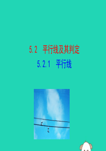 2019版七年级数学下册 第五章 相交线与平行线 5.2 平行线及其判定 5.2.1 平行线教学课件