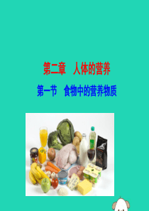 2019版七年级生物下册 第四单元 生物圈中的人 第二章 人体的营养 第一节 食物中的营养物质教学课