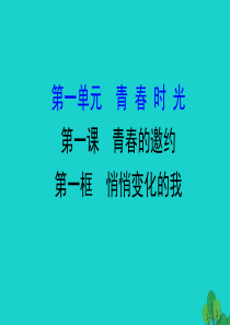 2019版七年级道德与法治下册 第一单元 青春时光 第一课 青春的邀约 第1框悄悄变化的我习题课件 