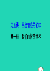 2019版七年级道德与法治下册 第二单元 做情绪情感的主人 第五课 品出情感的韵味 第1框 我们的情