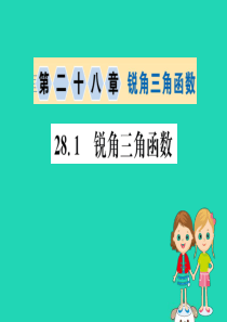 2019版九年级数学下册 第二十八章 锐角三角函数 28.1 锐角三角函数训练课件 （新版）新人教版