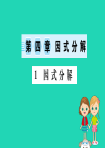 2019版八年级数学下册 第四章 因式分解 4.1 因式分解训练课件 （新版）北师大版