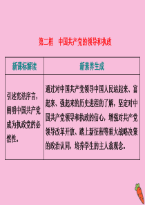 2019-2020学年新教材高中政治 第一单元 中国共产党的领导 第一课 历史和人民的选择 第二框 