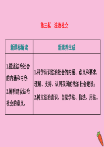 2019-2020学年新教材高中政治 第三单元 全面依法治国 第八课 法治中国建设 第三框 法治社会