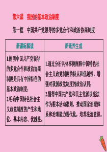 2019-2020学年新教材高中政治 第二单元 人民当家作主 第六课 我国的基本政治制度 第一框 中