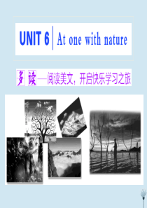 2019-2020学年新教材高中英语 Unit 6 At one with nature Secti