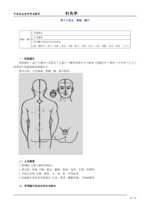 中医执业医师考试辅导-针灸学第十九单元督脉、腧穴