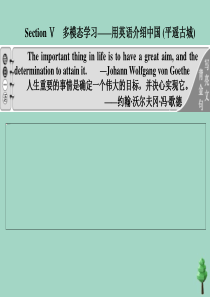 2019-2020学年新教材高中英语 UNIT 1 Food for thought Section