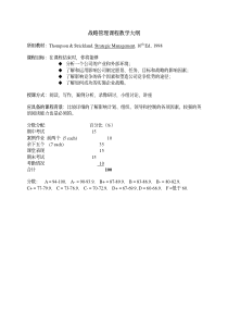 战略管理课程教学大纲