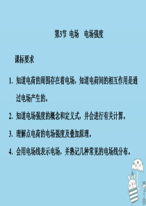 2019-2020学年新教材高中物理 第九章 静电场及其应用 第3节 电场 电场强度课件 新人教版必