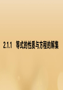 2019-2020学年新教材高中数学 第二章 等式与不等式 2.1.1 等式的性质与方程的解集课件 