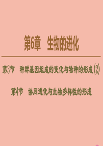 2019-2020学年新教材高中生物 第6章 生物的进化 第3节 种群基因组成的变化与物种的形成（2