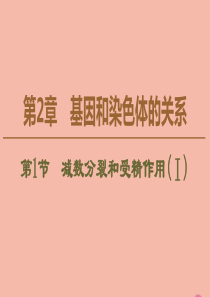 2019-2020学年新教材高中生物 第2章 基因和染色体的关系 第1节 减数分裂和受精作用（Ⅰ）课