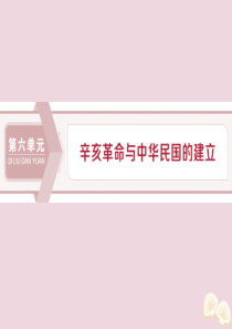 2019-2020学年新教材高中历史 第六单元 辛亥革命与中华民国的建立 第19课 辛亥革命课件 新