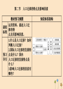 2019-2020学年新教材高中地理 第一章 人口分布、迁移与合理容量 第二节 人口迁移的特点及影响