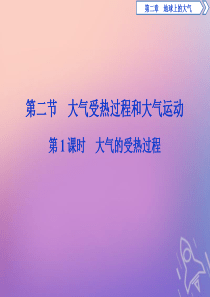 2019-2020学年新教材高中地理 第二章 地球上的大气 2.2 大气受热过程和大气运动 第1课时