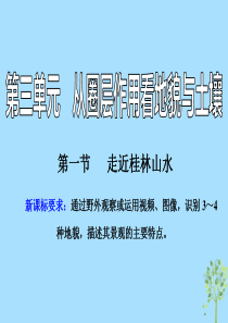 2019-2020学年新教材高中地理 第3单元 从圈层作用看地貌与土壤 3.1 走近桂林山水课件 鲁