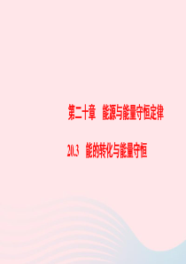 2019-2020学年九年级物理下册 20.3 能的转化与能量守恒课件 （新版）粤教沪版