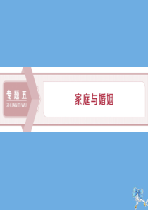 2019-2020学年高中政治 专题五 家庭与婚姻 第一框 构建和睦家庭课件 新人教版选修5