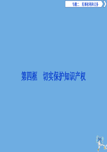 2019-2020学年高中政治 专题二 民事权利和义务 第四框 切实保护知识产权课件 新人教版选修5