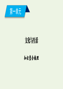 2019-2020学年高中政治 第一单元 文化与生活 知识整合梳理课件 新人教版必修3