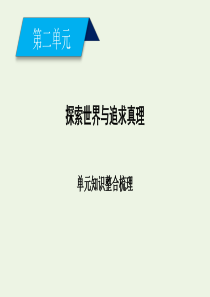 2019-2020学年高中政治 第二单元 探索世界与追求真理 单元知识整合梳理2课件 新人教版必修4