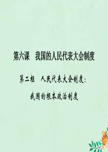 2019-2020学年高中政治 第3单元 发展社会主义民主政治 第6课 我国的人民代表大会制度 第2