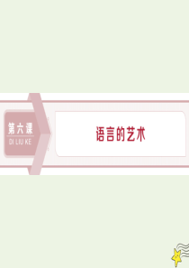 2019-2020学年高中语文 第六课 语言的艺术 1 第一节 语不惊人死不休——选词和炼句课件 新