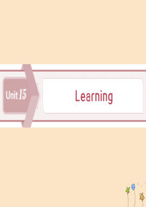 2019-2020学年高中英语 Unit 15 Learning 1 Section Ⅰ Warm-