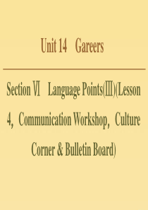 2019-2020学年高中英语 Unit 14 Careers Section Ⅵ Language