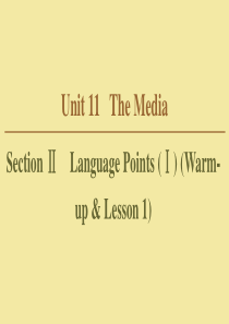 2019-2020学年高中英语 Unit 11 The Media Section Ⅱ Langua