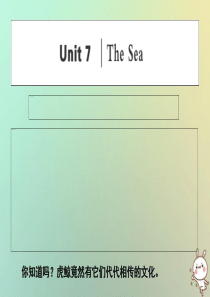 2019-2020学年高中英语 Unit 7 The Sea Section Ⅰ Warm-up &