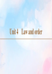 2019-2020学年高中英语 Unit 4 Law and order Section Ⅰ Wel