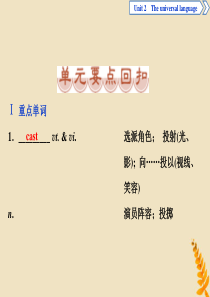 2019-2020学年高中英语 Unit 2 The universal language 单元要点