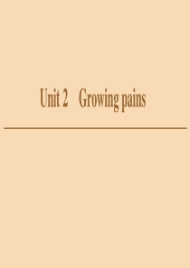 2019-2020学年高中英语 Unit 2 Growing pains Section Ⅰ Rea