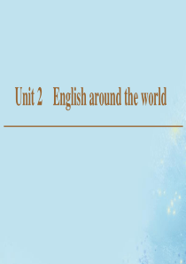 2019-2020学年高中英语 Unit 2 English around the world Se