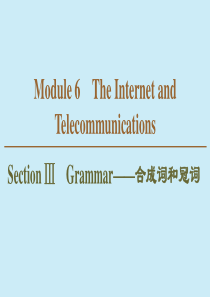 2019-2020学年高中英语 Module 6 The Internet and Telecomm