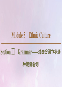 2019-2020学年高中英语 Module 5 Ethnic Culture Section Ⅲ 